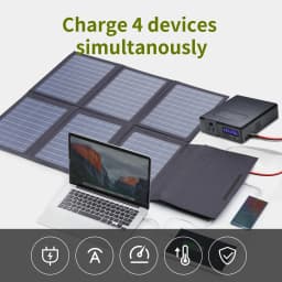 ALLPOWERS Solar Powerbank 41600mAh 200W Portable Powerstation with Solarpanel 60W，DC,USB,USB-C Output  for Camping Laptop Iphone