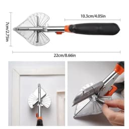 Miter Shears For Wood Adjustable 45 To 135 Degree Multi Angle Trim Cutter Turnbuckle Closure Gasket Shear With 2 Spare Blades