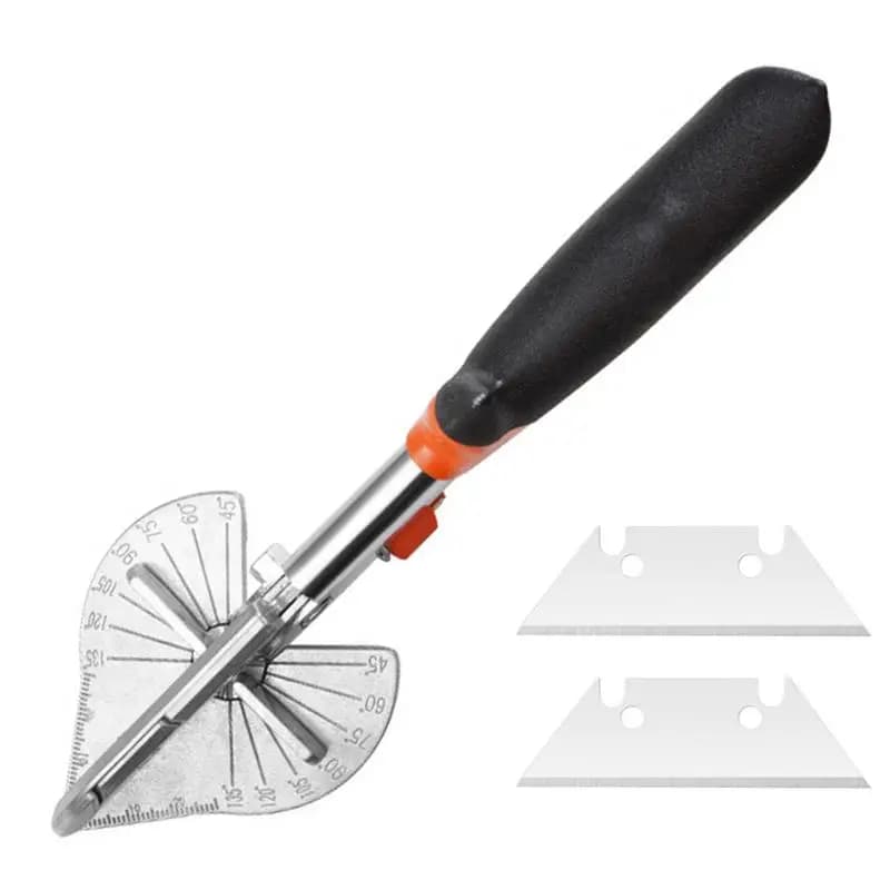 Miter Shears For Wood Adjustable 45 To 135 Degree Multi Angle Trim Cutter Turnbuckle Closure Gasket Shear With 2 Spare Blades
