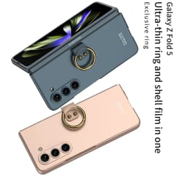 for Samsung Galaxy Z Fold 5 Ultra-thin Ring Shell and Membrane Integrated Elegant Feel All-inclusive Dop Protection Cover