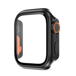 Glass+PC Firm Cover for Apple Watch Case 44mm 40mm 45mm 41mm Appearance Upgrade 49mm Turning into ultra 2 iWatch series 8 7 se 9