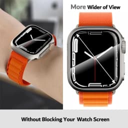 Glass+PC Firm Cover for Apple Watch Case 44mm 40mm 45mm 41mm Appearance Upgrade 49mm Turning into ultra 2 iWatch series 8 7 se 9