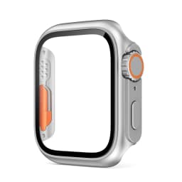 Glass+PC Firm Cover for Apple Watch Case 44mm 40mm 45mm 41mm Appearance Upgrade 49mm Turning into ultra 2 iWatch series 8 7 se 9