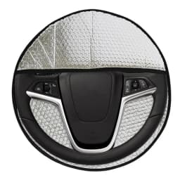 43x43cm Car Steering Wheel Anti-Heat Sun Shade Cover High Quality Silver Double Thick Sun-proof Anti-UV Protect Parasol Shield