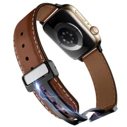 Magnetic Buckle strap for Apple Watch band 44mm 45mm 49mm 40mm 41mm 38mm 45 mm Leather Bracelet iWatch Series ultra 3 5 6 se 7 8