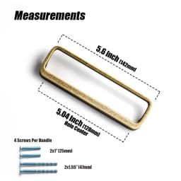 Goo-Ki Bronze Color Cabinet Door Handle Antique style three-dimensional handle Wardrobe Drawer Long Handle Drawer Pulls