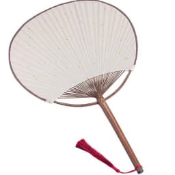 Classical Japanese and Wind Tuan Fan Blank Xuan Paper Handmade Bamboo and Puff Fan Party Home Decoration Gift