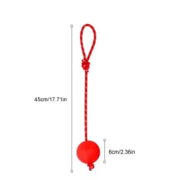 Dog Rope Ball Rubber Interactive Balls Portable Solid Rubber Dogs Balls Chew Toys Rubber Dog Rope Balls For Large Small Medium