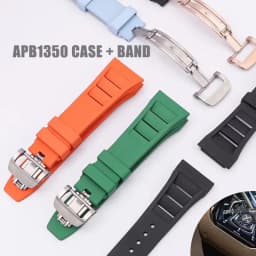 Stainless Steel Modification Kit For Apple Watch 8 Ultra 49mm 7 6 5 4 SE 44MM 45MM Case Sport Band iWatch Rubber Refit Mod