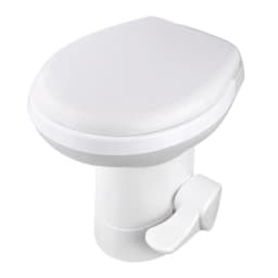RV Toilet Gravity Flush Toilet Foot Pedal Flush HDPE 20" High Profile Motorhome Caravan Travel White