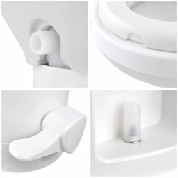 RV Toilet Gravity Flush Toilet Foot Pedal Flush HDPE 20" High Profile Motorhome Caravan Travel White