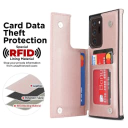 For Samsung Galaxy Note 10 Plus Note 20 Ultra Case,Luxury Flip Folio Leather Wallet Cover Card Slots & Kickstand Protective Case