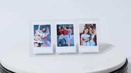 For Fujifilm Instax Mini 8/9/11/12 Series 3 Inch Photo Pictures Transparent Vertical Three Palace Grid Photo Frame Table