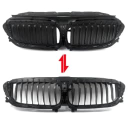 Front Upper Radiator Grille Active Air Shutter 51747497279 For BMW 5 Series G30 G31 G38 2017-2020 Front Bumper Auto Decor Grill
