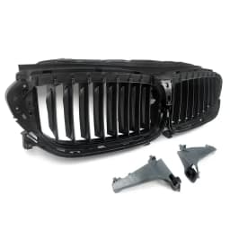 Front Upper Radiator Grille Active Air Shutter 51747497279 For BMW 5 Series G30 G31 G38 2017-2020 Front Bumper Auto Decor Grill
