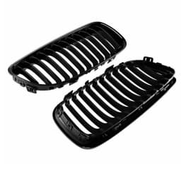 Glossy Black Front Kidney Grille Grill For BMW E90 E91 LCI Sedan 4D 2009-2011