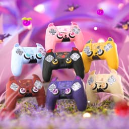 PlayVital Cute Demon Controller Silicone Case for ps5, Kawaii Controller Cover Gamepad Skin Protector for ps5 - 7 colors
