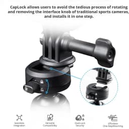 PGYTECH CapLock Action Camera Extension Pole Tripod Selfie Stick By Standard 1/4 Quick Release For Action 4/3/Gopro Hero 12 /11