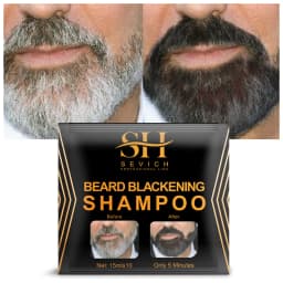 Sevich Instant Hair Dye Black Beard Shampoo Beard Paint Men Beard Coloring Dye Natural Temporary Blackening Moustache Shampoo