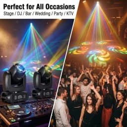 Moving Head Stage Light 120W LED With Sound Activated DMX512 Control Professional DJ Spotlight For Disco Events Church Show Bar