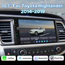 JOYING 10.1" Android Car Stereo for Toyota Highlander Kluger 2014-2019 Wireless CarPlay Android Auto GPS Navigation Head Unit