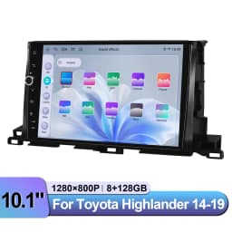 JOYING 10.1" Android Car Stereo for Toyota Highlander Kluger 2014-2019 Wireless CarPlay Android Auto GPS Navigation Head Unit