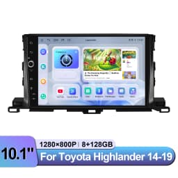 JOYING 10.1" Android Car Stereo for Toyota Highlander Kluger 2014-2019 Wireless CarPlay Android Auto GPS Navigation Head Unit