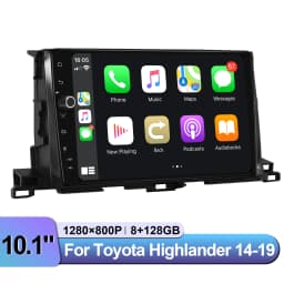 JOYING 10.1" Android Car Stereo for Toyota Highlander Kluger 2014-2019 Wireless CarPlay Android Auto GPS Navigation Head Unit