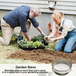 Garden Home Stainless Steel Meaty Garden Compost Soil Stone Sieve Mesh Filtration Gardening Tool 20/30cm 8 Mesh