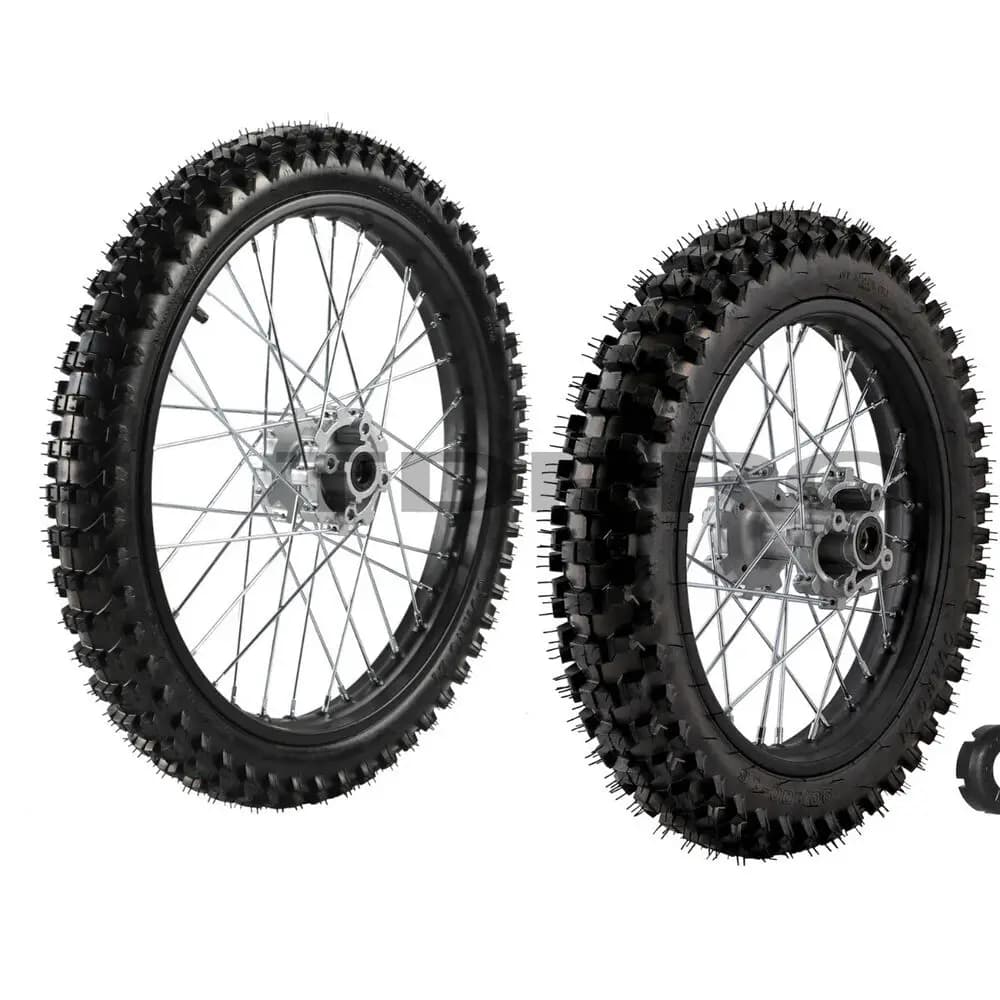 2PCS Front Rear 16" + 19" Wheel 70/100-19 90/100-16 Tire On Rim Fit 15mm Axle for Apollo Taotao 125/150/200/250cc