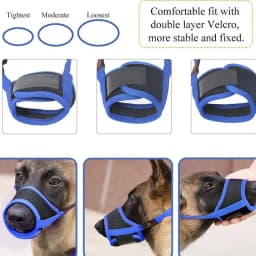 Dog Muzzle Soft Nylon Muzzle For Small Soft Mesh Nylon Muzzle Adjustable Puppy Mouth Cover Training Guide Helps Build Bonds
