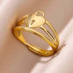 Women Rings Stainless Steel Gold Color Finger Ring for Female Simple Aesthetic Jewelry Accessories Handmade Gifts Anillos Mujer