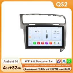 Hizpo AI Voice Wireless CarPlay Android Auto Radio for Volkswagen VW Golf 7 2013-2017 Car Multimedia Player GPS 2din Autoradio