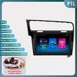 Hizpo AI Voice Wireless CarPlay Android Auto Radio for Volkswagen VW Golf 7 2013-2017 Car Multimedia Player GPS 2din Autoradio