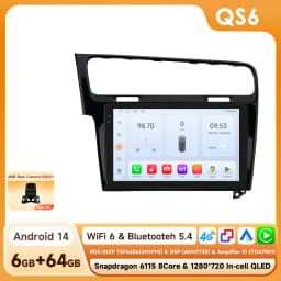 Hizpo AI Voice Wireless CarPlay Android Auto Radio for Volkswagen VW Golf 7 2013-2017 Car Multimedia Player GPS 2din Autoradio