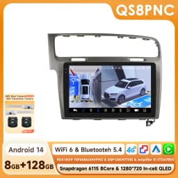 Hizpo AI Voice Wireless CarPlay Android Auto Radio for Volkswagen VW Golf 7 2013-2017 Car Multimedia Player GPS 2din Autoradio