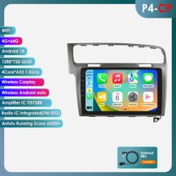Hizpo AI Voice Wireless CarPlay Android Auto Radio for Volkswagen VW Golf 7 2013-2017 Car Multimedia Player GPS 2din Autoradio