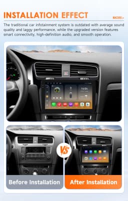 Hizpo AI Voice Wireless CarPlay Android Auto Radio for Volkswagen VW Golf 7 2013-2017 Car Multimedia Player GPS 2din Autoradio