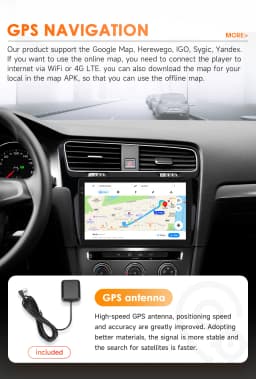 Hizpo AI Voice Wireless CarPlay Android Auto Radio for Volkswagen VW Golf 7 2013-2017 Car Multimedia Player GPS 2din Autoradio