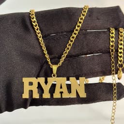 Original New Stainless Steel Name Set Jewelry Custom 18k Thick Cuban Name Pendant Necklace Carved Name Bracelet Children's Set