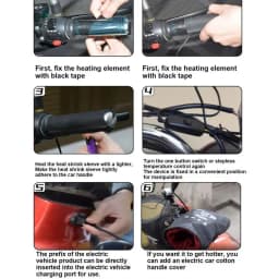 Universal Motorcycle Heated Hand Grips Snowmobile ATV Handlebar Heater Warmer Grips Motorcycle Electric Heating Handlebar Kit