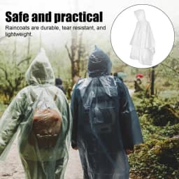 Portable Raincoat Women Men Outdoor Rainwear Waterproof Disposable Camping Hiking Hooded Ponchos Rain Cover Travel Accessories