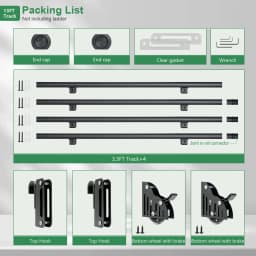 DIYHD 4M Hook on Rolling Library Ladder Hardware,Attic Sliding Ladder Hardware(No Ladder)