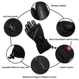 SAVIOR HEAT Rechargeable Heated Gloves for Men Waterproof Women Thermal Gloves for Motorcycle Ski Cycling Electric Battery