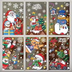 Christmas Window Clings Christmas Theme Decor Static Decals Home Decor Products For Glass Doors Window Household Appliances