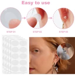 Clear Earring Support Patches Invisible Ear Lobe Protectors For Heavy Earrings Earring Ear Support 100Pcs/200Pcs Heavy Earrings