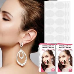 Clear Earring Support Patches Invisible Ear Lobe Protectors For Heavy Earrings Earring Ear Support 100Pcs/200Pcs Heavy Earrings