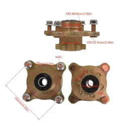 4 Stud Front Wheel Rim Hub Stub Axle Steering Spindle for Go Kart ATV Quad Taotao