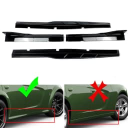 For 2015-2022 Dodge Charger SRT Track Style Gloss Black Side Skirt Decoration Stickers Rocker Panels Car Accessories