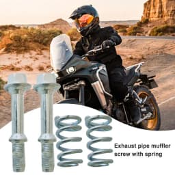 Exhaust Bolt and Spring Kit Replacement Screw with Spring Muffler Flange Bolt Spring Kit Shock-Absorbing Screw Set Car